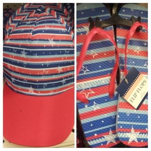 USA hat Flip Flops 9/10 Stars & stripes America